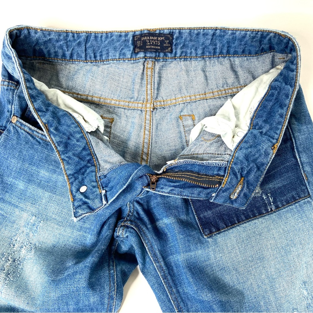 ZARA Distressed Patchwork Jean - Picture 4 of 13